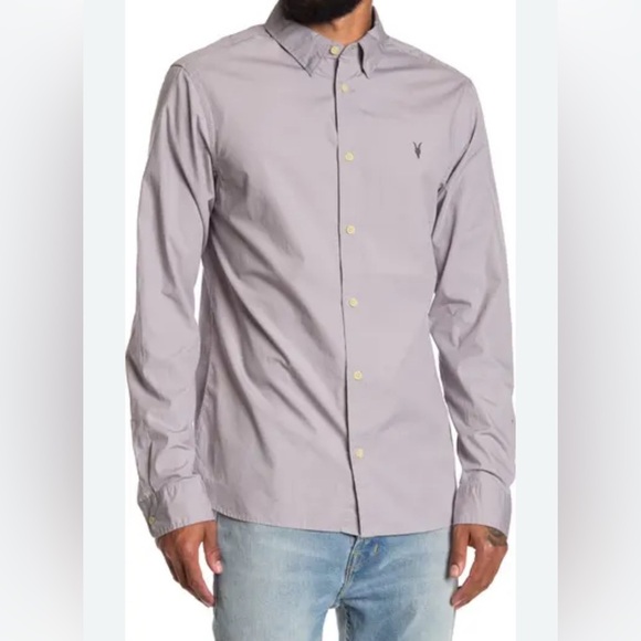 AllSaints Riviera Longsleeve Shirt Size M - Picture 1 of 6